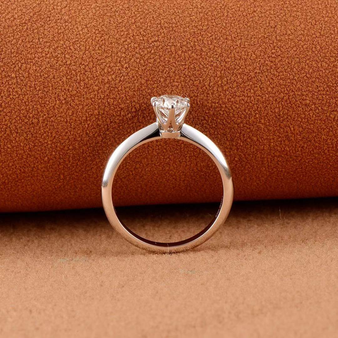 Moissanite Wedding Engagement Ring 925 Sterling Silver Ring Six Prong –  Romeenas
