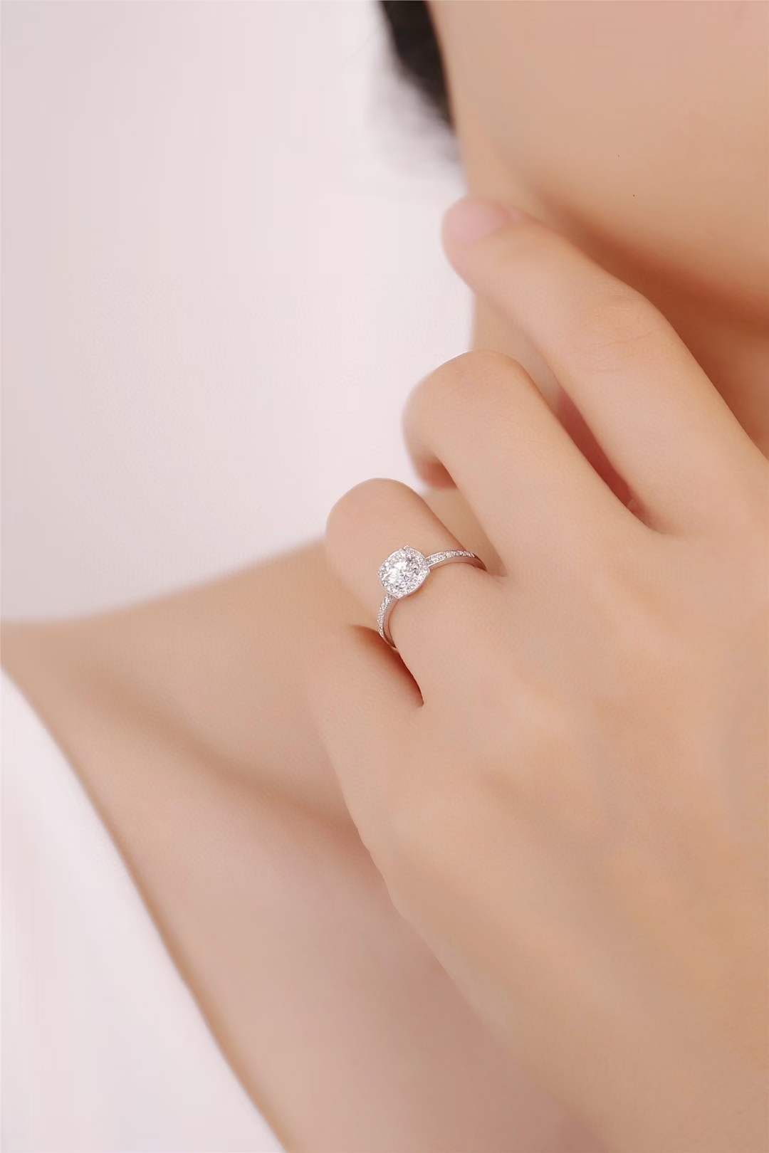 Women Rings 18k White Gold Diamond Rings Wedding Party Rings