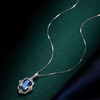18k Sapphire Necklace Luxury Jewelry